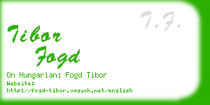 tibor fogd business card